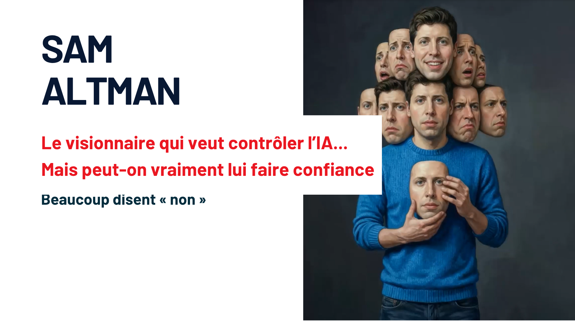Sam Altman : le visionnaire qui veut contrôler l’IA… mais peut-on vraiment lui faire confiance ? Beaucoup disent « non » | FranceSoir